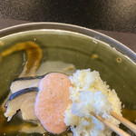 徳山鮓 - 鯖の熟れ鮓と発酵トマトソース、カチョカバロチーズがけ♡