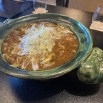 徳山鮓 - 熊のお出汁がたっぷり。古代小麦の麺で〆ます。