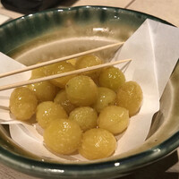 うなぎ 目白ぞろ芽 - 銀杏の素揚げ