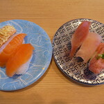 回転寿司すノ家 - サーモン食べ比べセットと特選セット