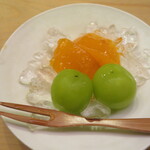 味 ふくしま - 水物　シャインマスカットと柿　　こんなに美味しいフルーツ初めて頂きました♡