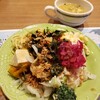 ブロンコビリー - サラダーバー、たまごスープ