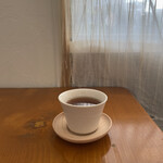 喫茶 ベレー - 栗のかき氷についてる雁がねほうじ茶。美味しかった。