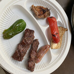 BBQvillage多度峡 - 肩ロースステーキは200gとボリュームあり
見た目より柔らかい肉質でした。