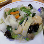麻辣四川 - 野菜と海鮮の塩炒め
