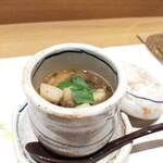 鮨 青海 - 具沢山のキノコと帆立の茶碗蒸し