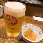 中野屋 - 生ビール(605円)