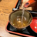 中野屋 - 蕎麦湯