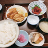 Eiraku - 選べる定食（フライ三点盛り＆マグロぶつ）　850円