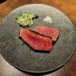 LIT STEAK HOUSE - 本日の直火焼きステーキ２種 クリームドスピナッチ