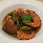 Felicita Pizzeria Trattoria - 海老とポルチーニの香草バター焼き