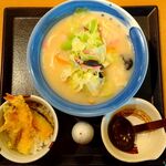 味の民芸 - 長崎ちゃんぽんうどん＆ミニ天丼2