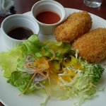 Seafood restaurant MEXICO - 手作りカニクリームコロッケ+Ａセット(\1,533)③ コロッケ