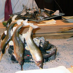 柳家 - いわゆる「尺鮎」と「ろうじ」（きのこ）