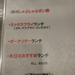 Teppan Izakaya Okonomi Kingu - ランチメニュー