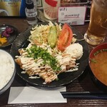 鉄板居酒屋お好みキング - 鶏ももネギマヨ