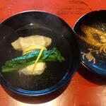 御料理ふじ居 - 蓮根餅、蟹しんじょう