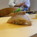 鮨駒 - 鮟鱇漬肝載せ