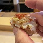 鮨駒 - 牡丹海老の味噌迄シッカリ乗って堪りません！