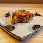 鮨駒 - 痛風3号の登場です！あん肝味噌漬け７日、チビチビとこれだけ四合瓶は行けそうです！笑笑