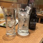 庄や - ホッピーセット（比較用に空のビール中ジョッキ）