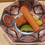 くろ﨑 - 虎河豚の唐揚と唐墨