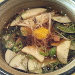 蕎房 猪口屋 - ナスがたっぷり入った鴨汁。でも鴨は見えません。