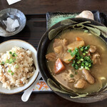 Miyo ya - カレーそば ジューシーセット、てびち