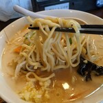 環七濃厚タンメン ベジ田 - 中太やや平な麺