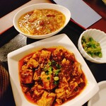 松の樹 - 白菜牛バラ煮込みと麻婆豆腐