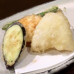 桶家乃隠居 - なすび、キス、ピーナッツかぼちゃ、いんげん