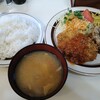 洋庖丁 - 料理写真:からし焼肉 皿盛合わせメンチ830円 ライス大盛100円