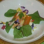札幌パークホテル - ズワイ蟹とサーモンのマリネ