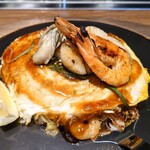 Hiroshima Fuu Okonomiyaki Naochan - 海鮮プレミアム＋生麺　そば