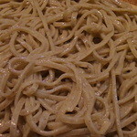 「鴨せいろそば」の、そばアップ