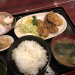 魚がし 大膳 - ♪カキフライ定食(刺身付)¥770