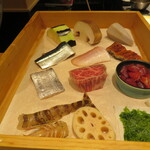 祇園 天ぷら晩餐 - 今日の食材