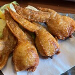 Fried chicken dish with mountains