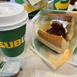 サブウェイ - あんこ、クリームチーズよりマスカルポーネの方がが好きかも。優しく溶けて、美味しい。