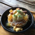 山小屋カフェ エーデルワイス - メープルりんごのパンケーキ