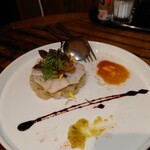 フランス惣菜と串カツ マルブラード - 甘海老とカンパチの前菜