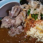 塩そば専門店 桑ばら - 国産牛スジカレーの和えそば ～〆ご飯付き～