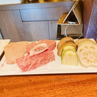 新橋 鉄板焼 ぷらちな FISH&MEAT - 今夜の食材