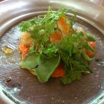 ノガラッツァ - 色々な貝のサラダ仕立て、赤ピーマンとトマトのピュレと