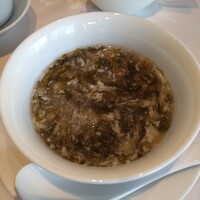 四川豆花飯荘 東京店 - 生海苔と卵白とフカヒレのスーブ