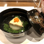 大志満 椿壽 - 鰤、大根に菊菜の吸物