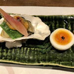 大志満 椿壽 - 牡蠣とアボカド、瓢亭卵