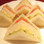 珈琲茶館 集 - ハムと野菜サンド