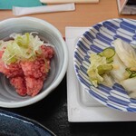 江戸家 - ネギトロ、漬物、納豆