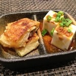 SEN YO - お通しのピータン入り豆腐と湯葉巻き